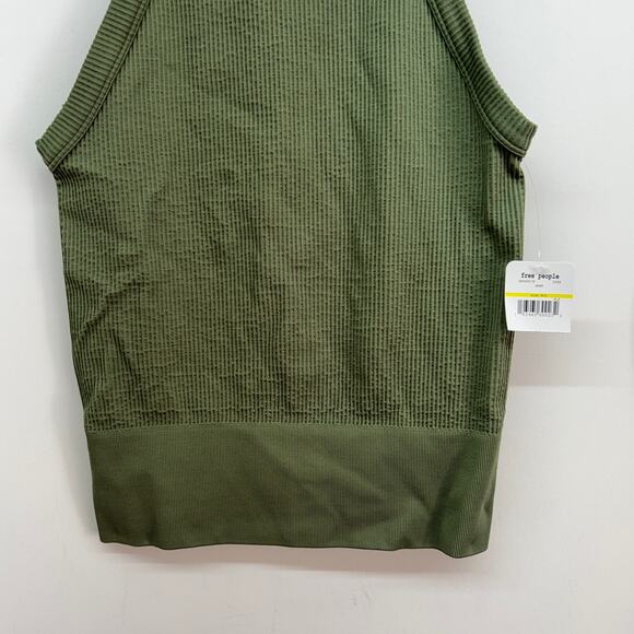 NEW Intimately Free People Green Ribbed Stretch Tank Top M/L Loungewear Casual - Picture 3 of 5